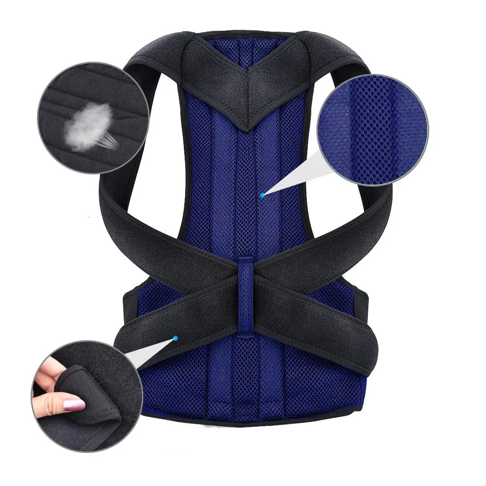 Custom Logo Adjustable Full Back Support Upper and Lower Back Pain Relief Shoulder Straightener Back Brace Posture Corrector