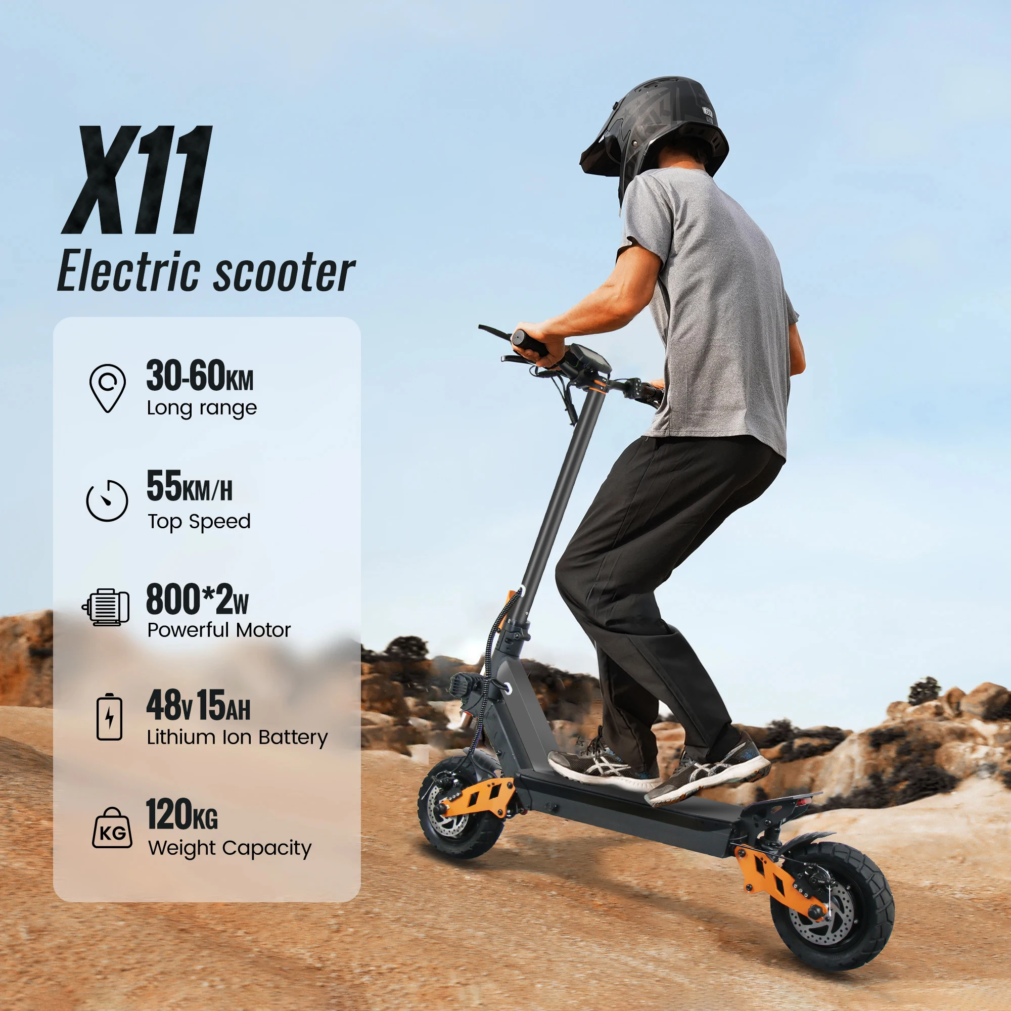 X11 Electric Scooter Adults New Design 800W Portable Foldable Kick Electric Scooter Long Battery Life 11 Inches Wheel Electronic