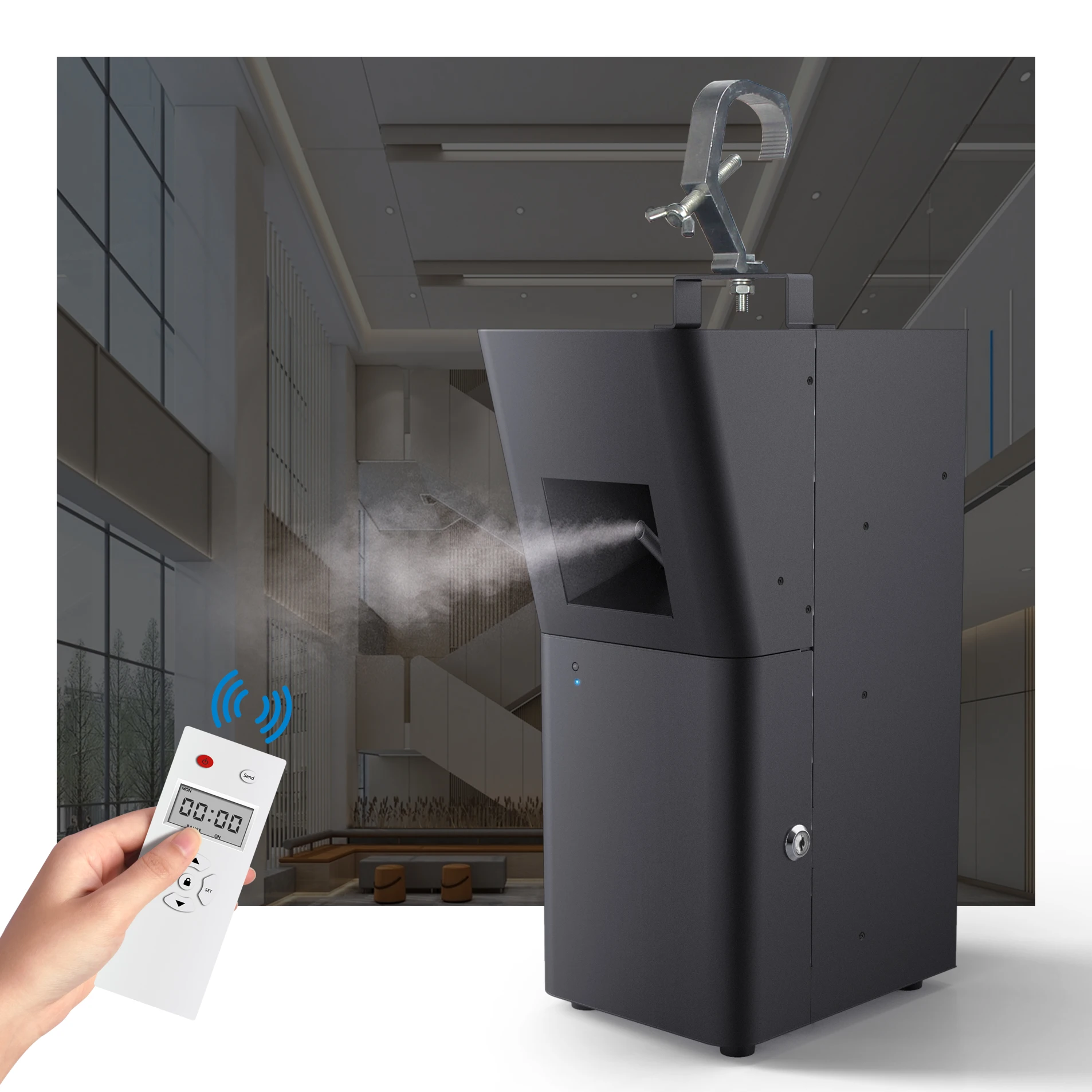 Commercial Hanging 500ml Large Area Remote Control Mist Waterless Fragrance Aroma Machine Scent Diffuser Wholesale Night Club PU