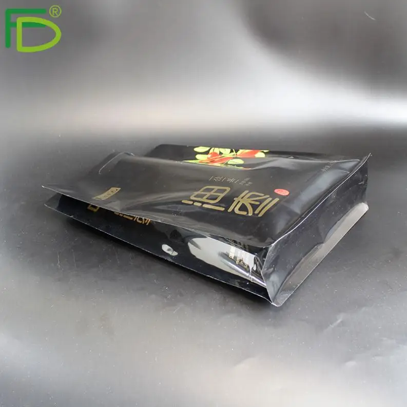 kraft paper food Packaging bag flat bottom pouch