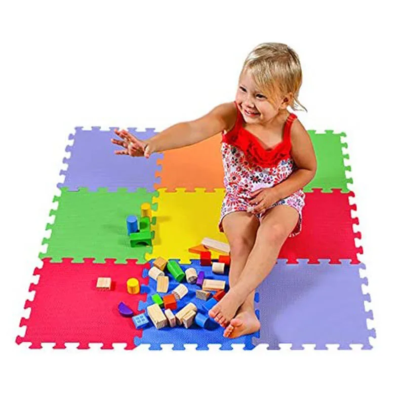 Logo Custom Kids Puzzle Mat EVA Foam Splice Exercise Tatami Rubber Floor Mat
