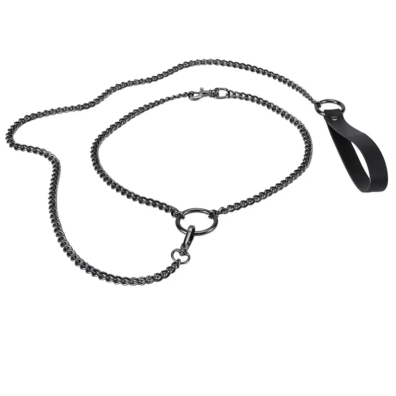 Erotic Adult Products SM Collar Chain Slave Bound Bondage Flirting Provocative Training Collar