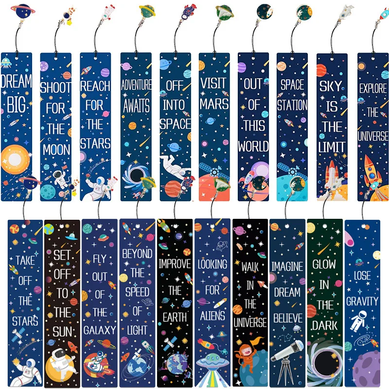 Ready To Ship All Over Print Printing Planets Kit Craft Index Paper Bookmarker Sticker Custom Bookmarks Diy For Kids