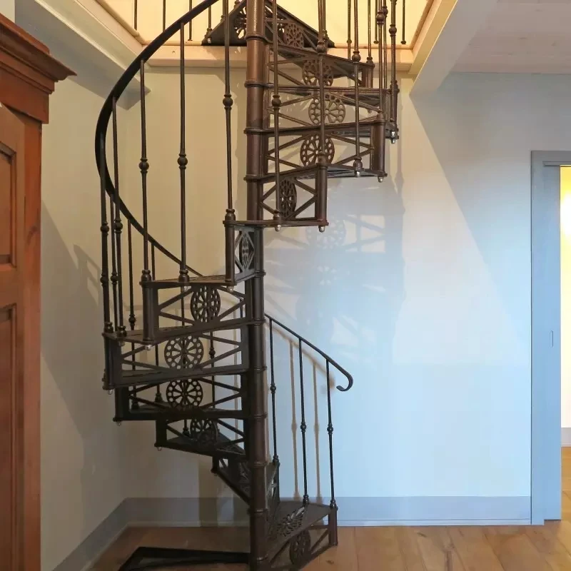 Modern Design indoor wrought iron spiral staircase price for small space