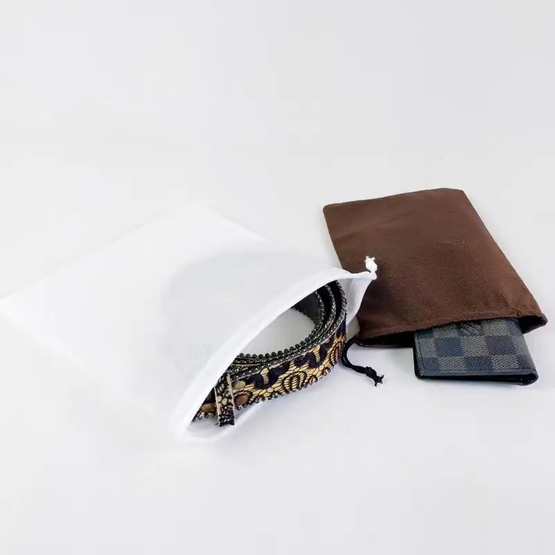 Customized bamboo fiber nonwoven Flap Packaging By The Manufacturer Dustproof Envelope Bag for Wallets, Ties, Accessories, etc