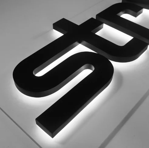 Настенный Знак логотипа из нержавеющей стали, акриловый светодиодный канал, БУКВЕННОЕ освещение, надпись, 3D подсветка
