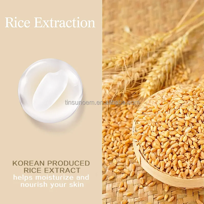 Korean Skin Care Face Acne Milk Organic Lightening Whitening Improves Moisture Skin Barrier Rice Cream