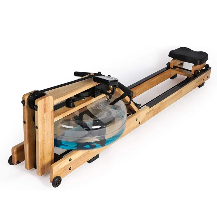 
Linmin New arrival High Quality Home Use Foldable Water Rowing Machine oak water resistance wooden indoor rowing machine 