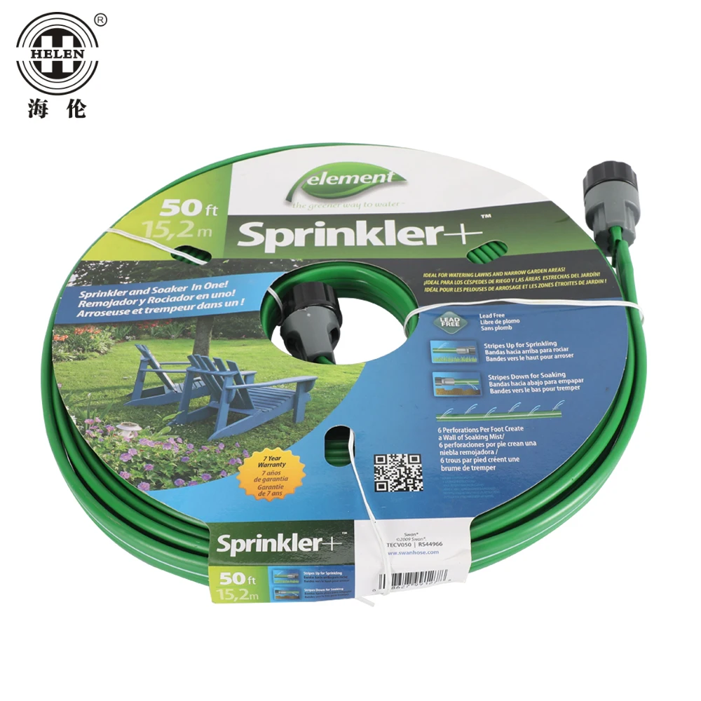 Low price per meter 3-channel reinforced pvc irrigation soaker pipe