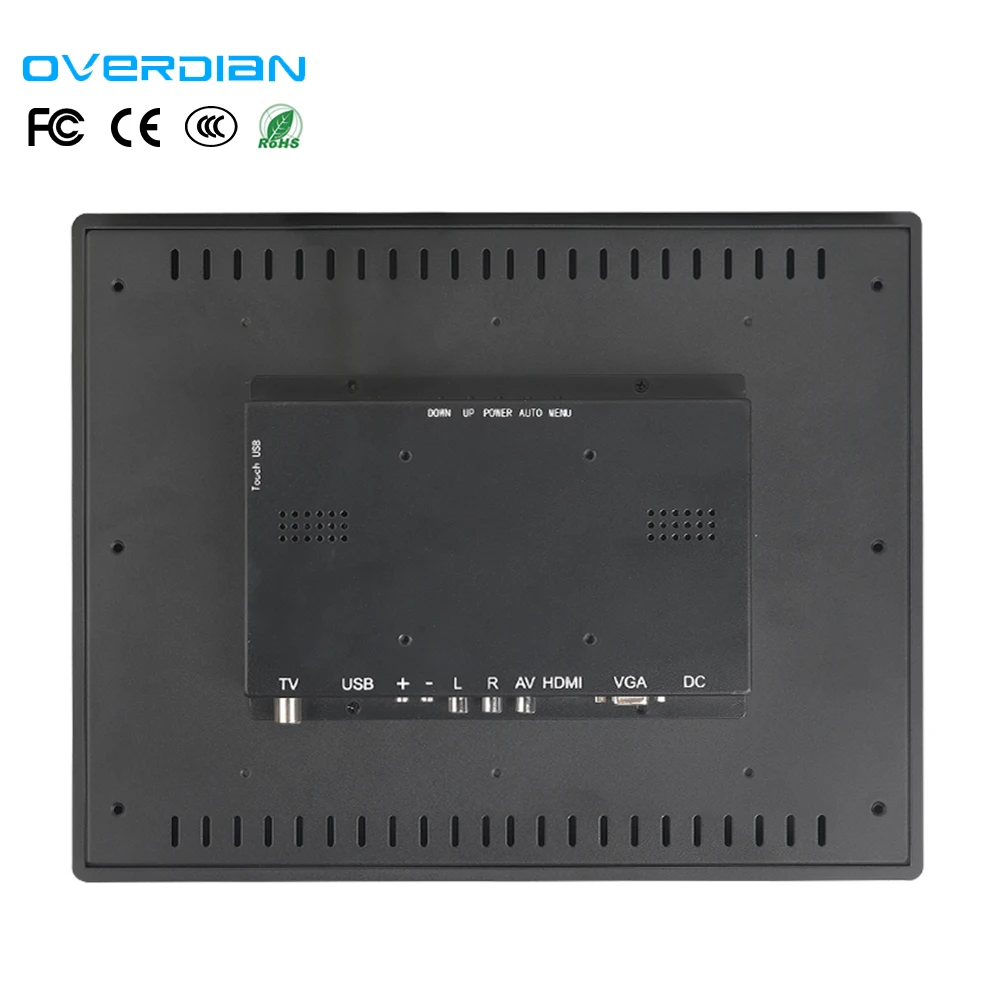 Top Grade 10.1 Inch Hd Vga Input Industrial Monitor 350 Cd/M2 High Brightness Embedded / Open Frame Touchscreen Monitor