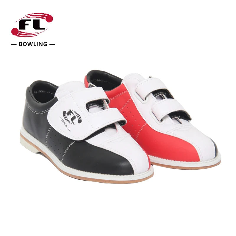 Bowling supplies real leather soles Bowling Alley Shoes sports shoes bowling shoes black white red