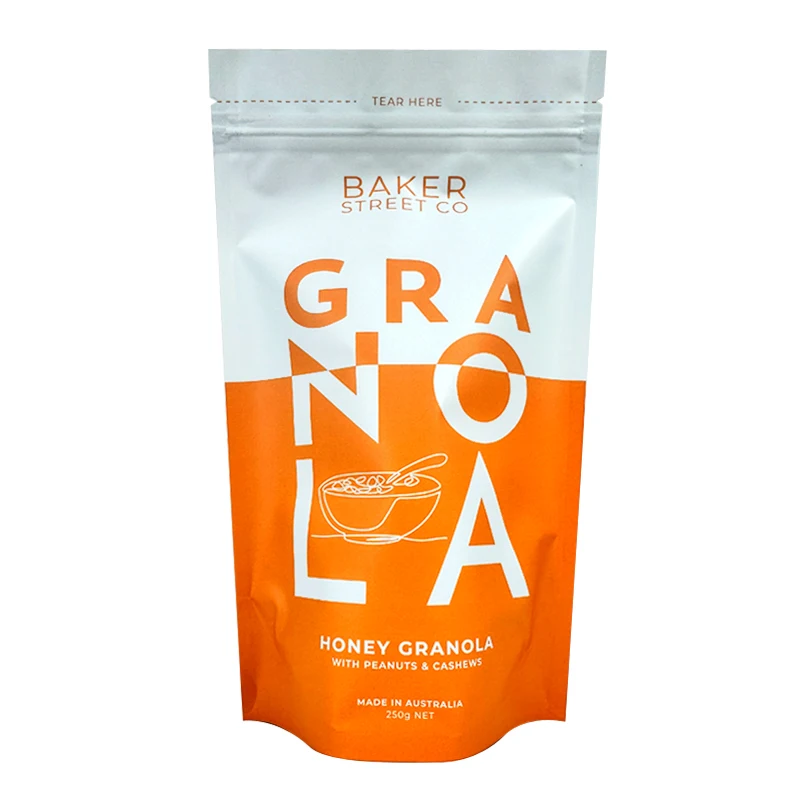powder bags custom printed with zipper stand up bag