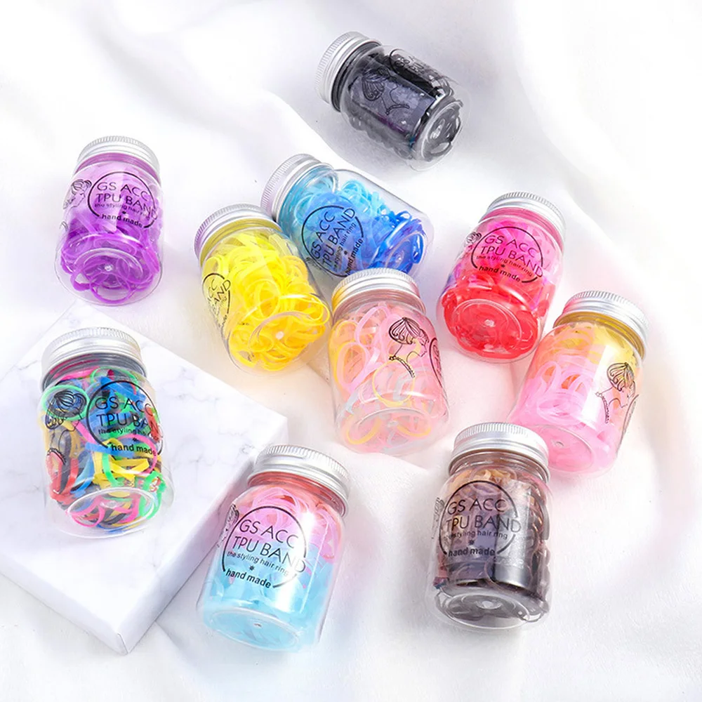 
XQ004 Gift Box Rubber Band Hair Baby Hair ties for Toddlers Girls Scrunchies Rope Disposable Elastic Hair Accessories For Kids 