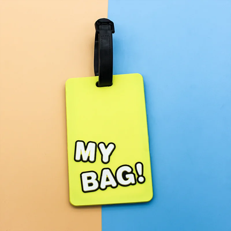 Custom 3D soft silicone luggage tag Gifts rubber bag tag/ pvc luggage tag Suitcase Identify Labels Promotional gifts