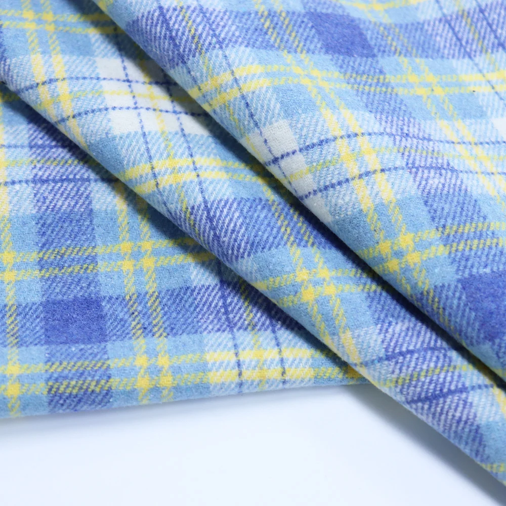 tweed recycle Upholstery Metallic Woven Glitter Italian Woolen Plaid Tweed Fabric For Suit Coat