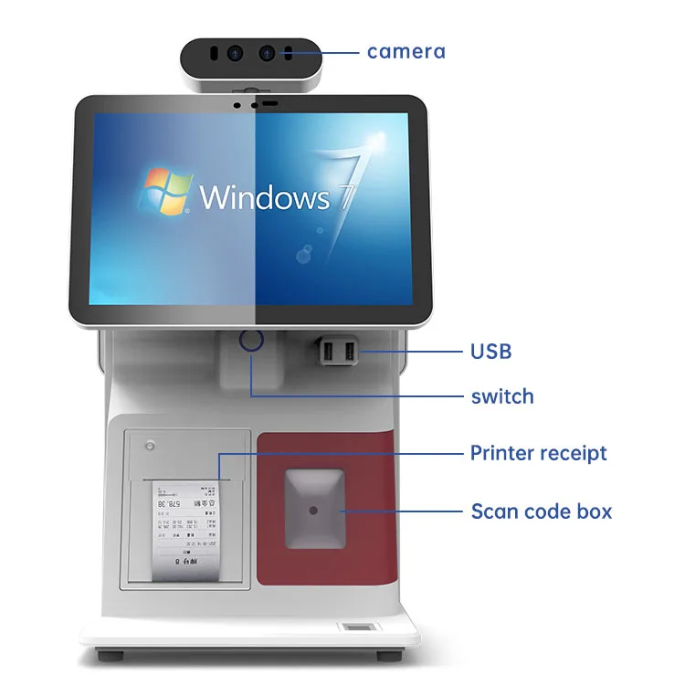 Machine De Caisse Enregistreuse Complet Tactile Pour Magasin Market Professionnel Windows Restaurant Bar POS Systems