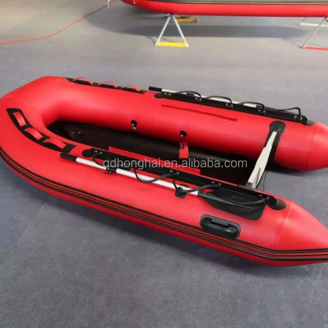  made in China 3.3m red color inflatable Aluminum floor boat with CE