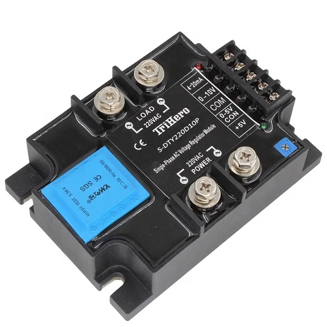 10A single phase SCR thyristor Power controller regulator SSR PLC 4-20mA 0-10V S-DTY single phase ac voltage regulator module