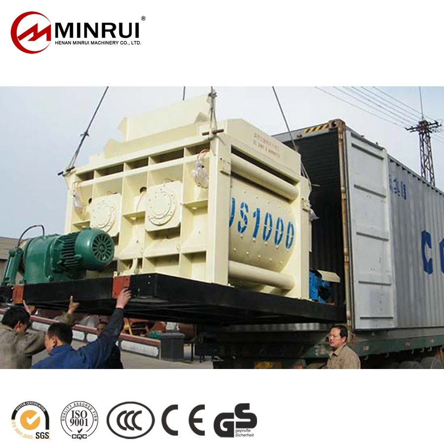 Minrui Self Loading JS1000 Concrete Mixer Machines Prices For Sale