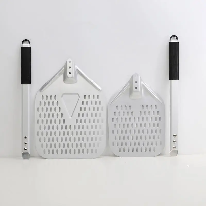 New Popular Big Horn Paddle, Circular Engraved Foldable Handmade Hardwood Homemade Making Metal Pizza Peels