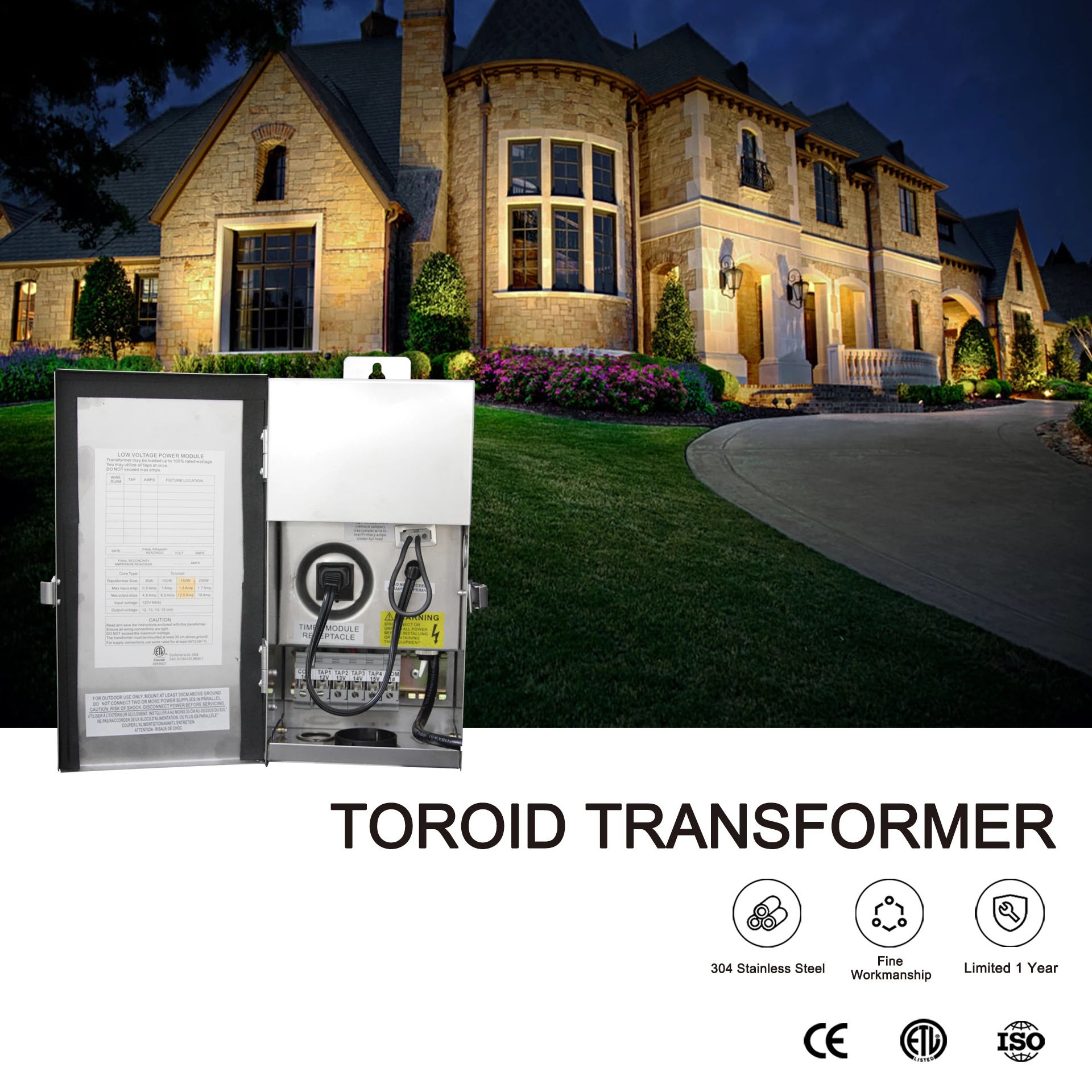 RTR-150W-1215SS садовое освещение с использованием низковольтных продуктов Лучшая цена Электрический тороидальный трансформатор низкого напряжения