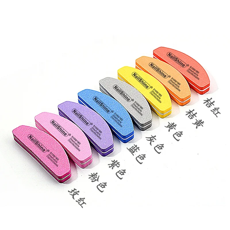 [9x3 см] точечный товар, маленький заказ, оптовая продажа, маленькая губка, буфер для ногтей, высокоэластичная пилка для ногтей, полумесяц