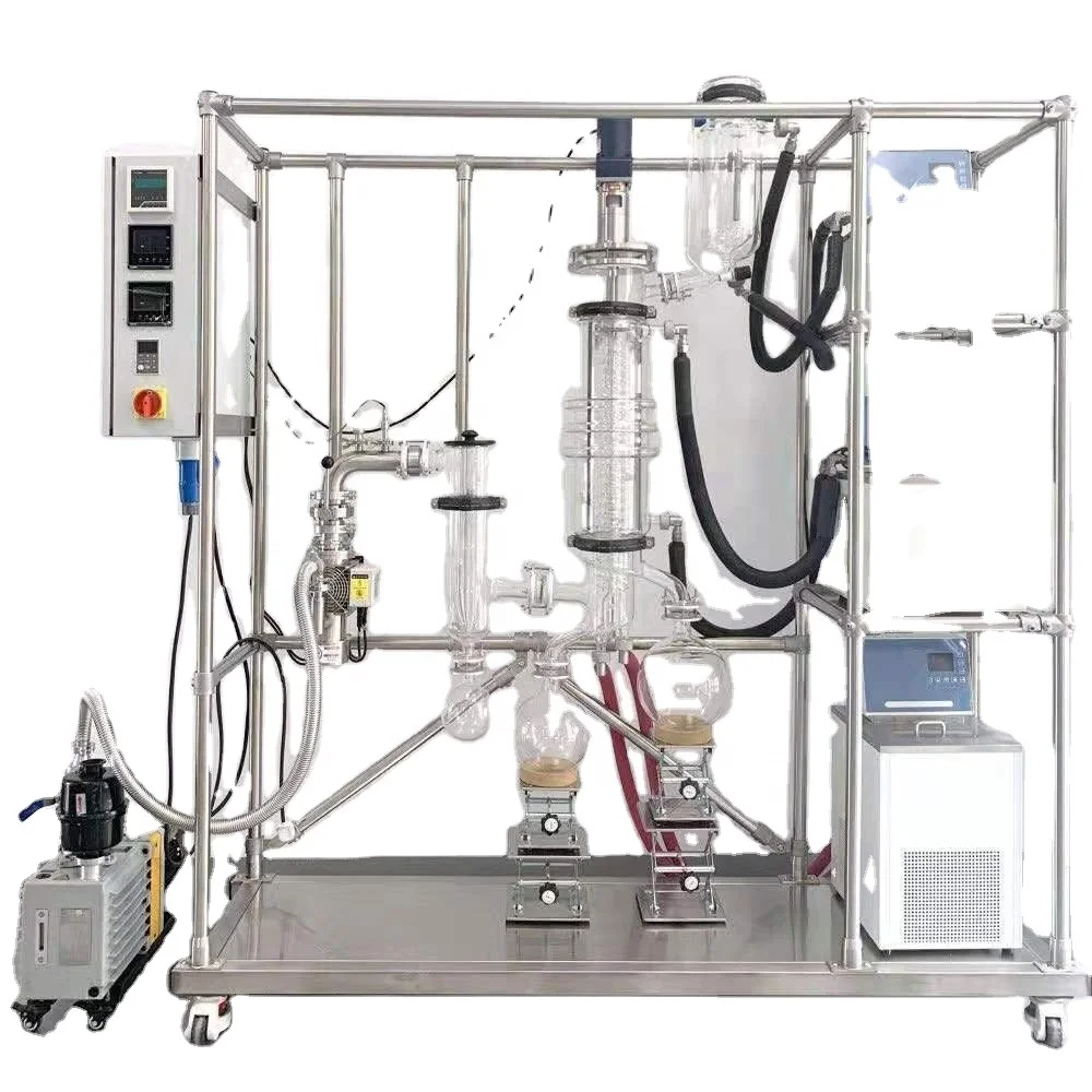 High Quality Lab Short-range Wiped Film Evaporator CBD Thc Oil Molecular Distillation Apparatus Equipment