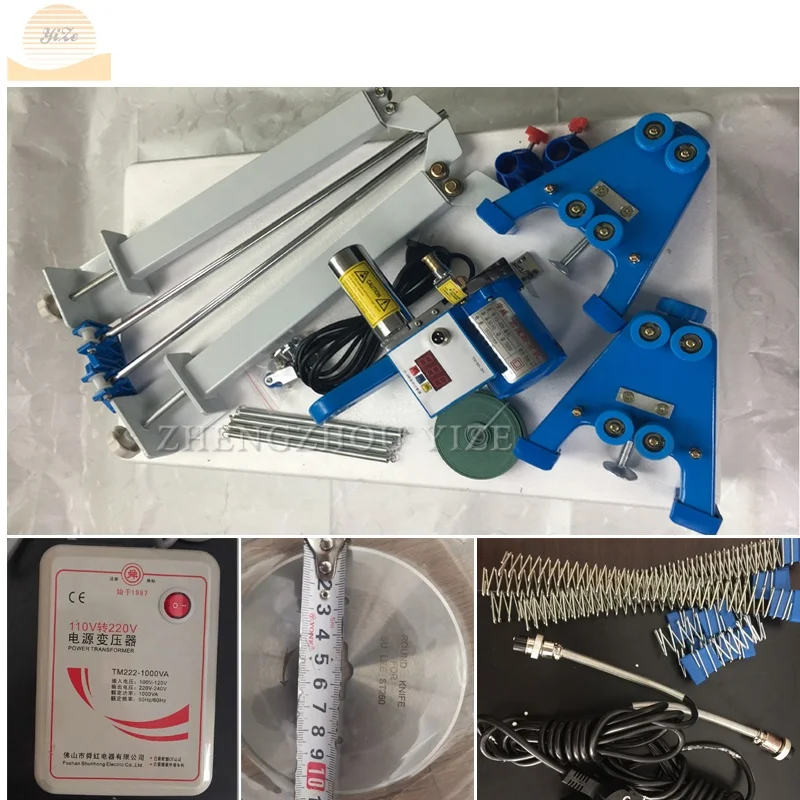 Electric round knife straight cutting fabric Cloth end rotary cutter price longer handle roller blinds edge cutting machine