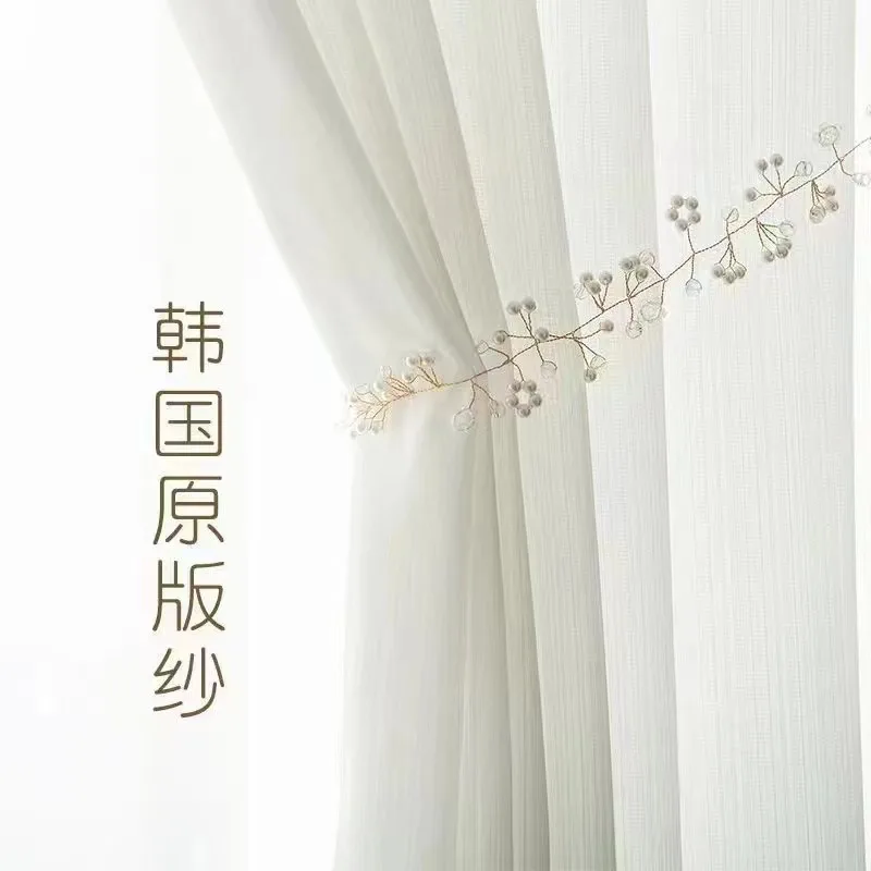 Factory Direct Sales Clear Texture  Good Permeability Silk Touch Sheer Net Curtains