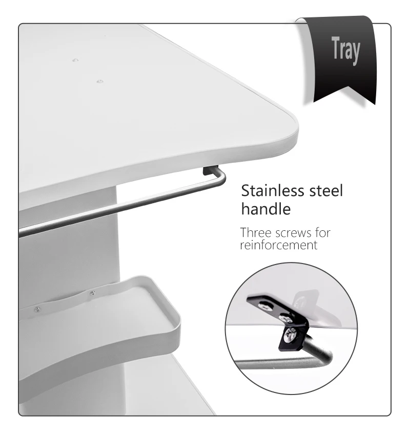 High Quality Salon Steel Trolley Mini Desktop Cart Metal Stand Rolling Spa Trolley Cart