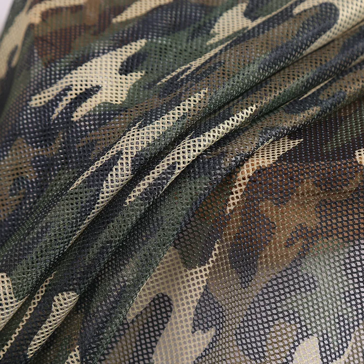 direct deal high quality polyester custom camouflage net mesh for bag
