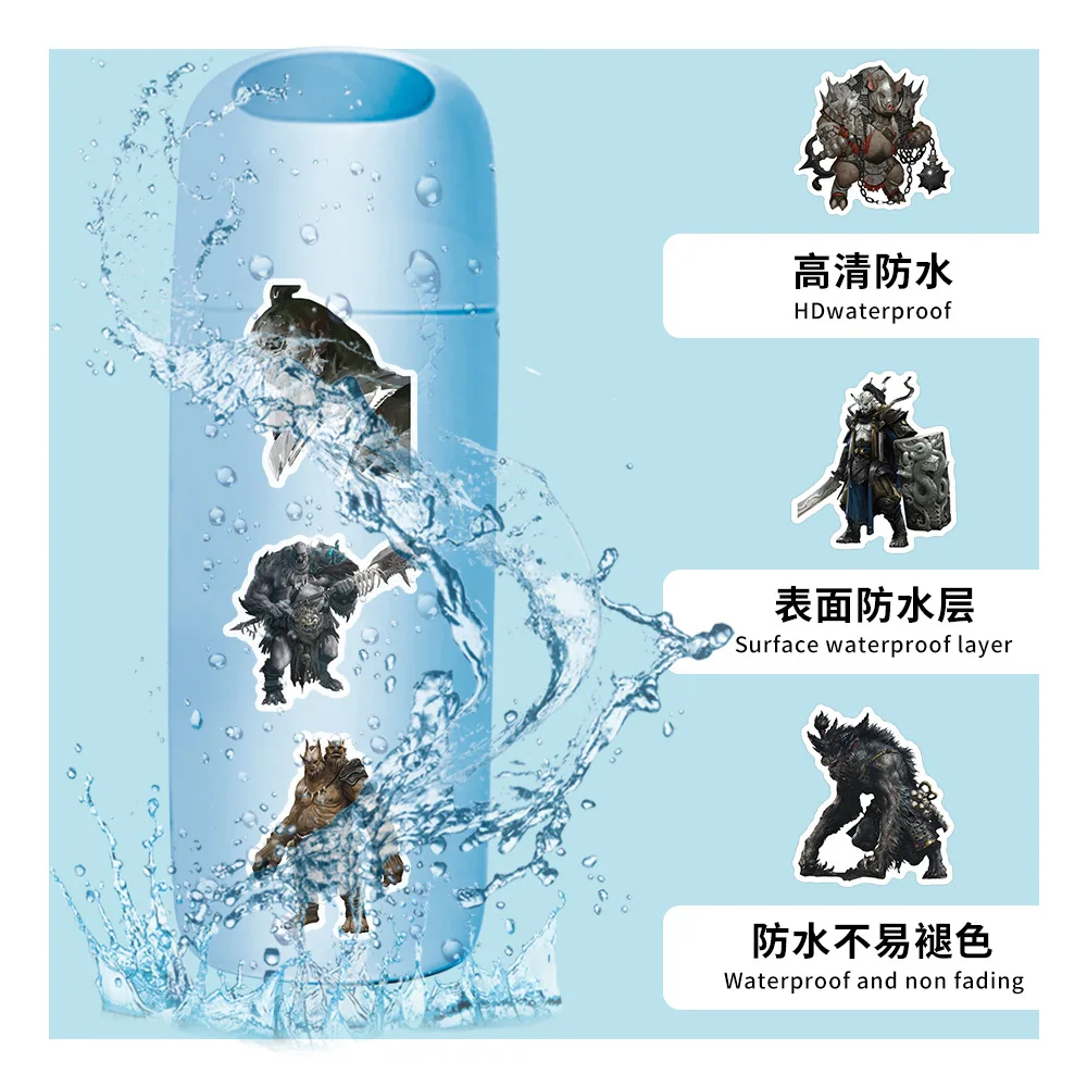 50pc/bag Hot Video Game Black Myth Wukong Custom Sticker Set Creative Anime Phone Case Guitar Water Bottle Laptop Stickers Sheet