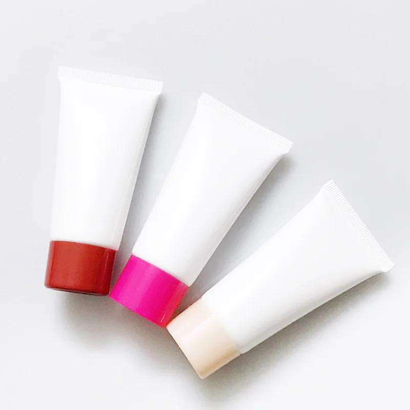 40g empty white Facial cleanser Plastic Tube cosmetics packaging containers 40ml Hand cream Squeeze soft tube bottle