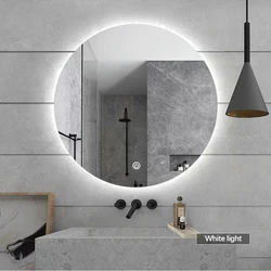 Горячие продукты, оптовая продажа, умное круглое настенное зеркало для отеля, светодиодное зеркало с сенсорным экраном