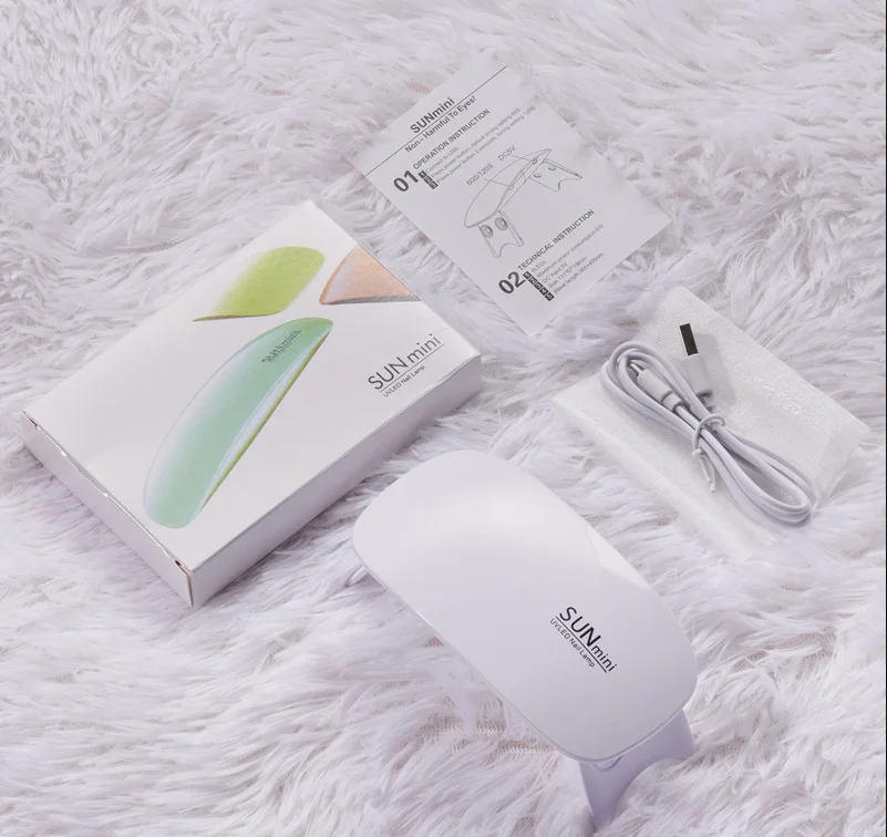 6W Mini Mouse Nail Lamp Nail Dryer Machine UV/LED Lamp Portable Micro USB Charging Cable Home Use Drying Lamp For Gel