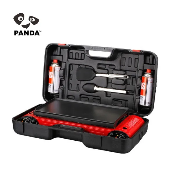 Outdoor 2 Burners gas stove Portable Camping Double Auto Ignition Camp Double burner cassette stoves Propane Camping Stove