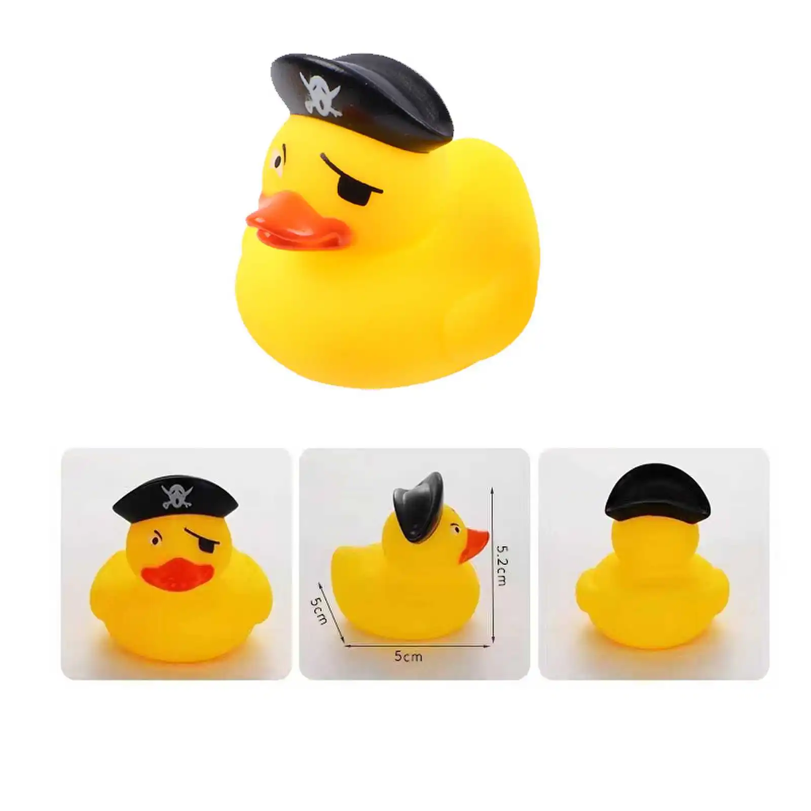 HS Factory Wholesale Mini Baby Bath Toy PVC Yellow Cute Rubber Duck Bulk Custom Logo With 6 PCS