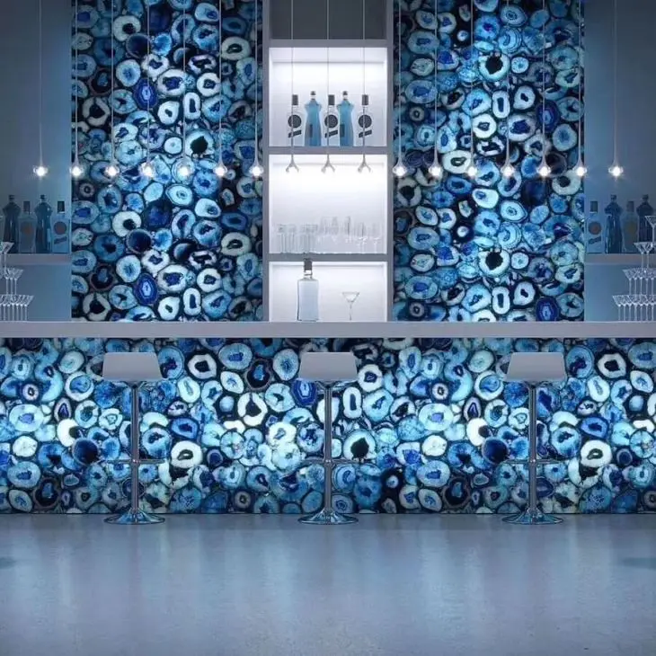 Onyx Agate Quartzite Gemstone Tiles to Floors Wall Cladding Table Prices Graphic Design Customized Modern Gem Stone Apartment