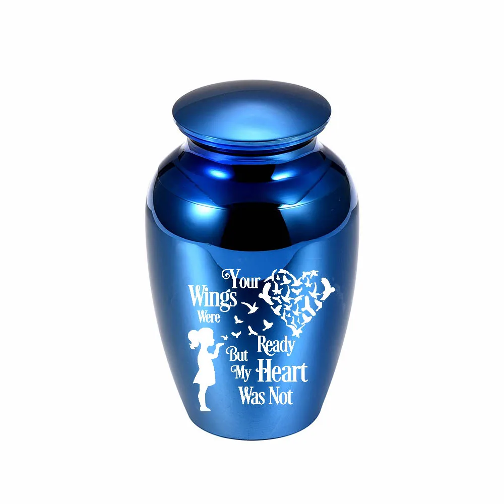 Cremation Urn for Human Pet Ashes Memorial Stainless Steel Urns Handcrafted Keepsake Funeral Casket Pattern Engraved Jar