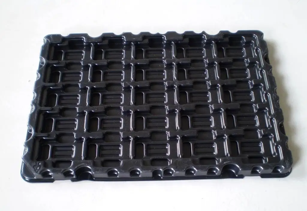 Оптовая продажа термоформовочный большой вакуумный формовочный лоток BST для прорастания черный пластиковый начинающих семян на заказ распродажа