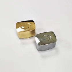 Factory custom empty glass perfume bottles square metal zamac zinc alloy cap with Sprayer wood lids cap perfume bottle packaging