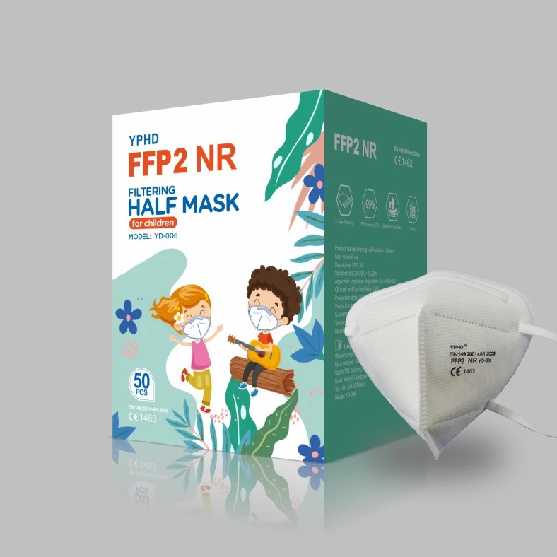
YPHD High Quality European CE Certification for Children to use FFP2 Kids Mask 