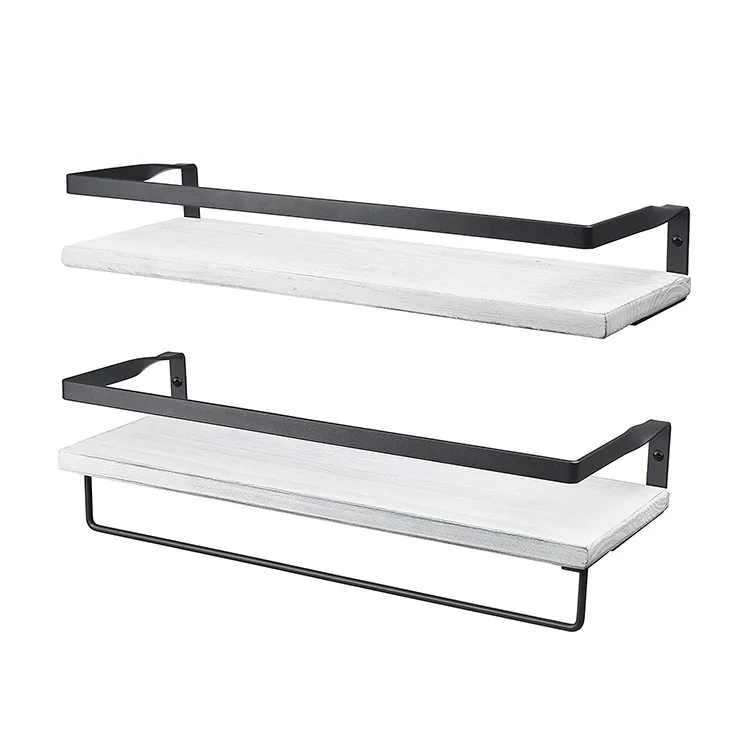 Floating Shelves 2pcs Set Bathroom Shelf Bedroom Kitchen Farmhouse Small Book Shelf For Wall