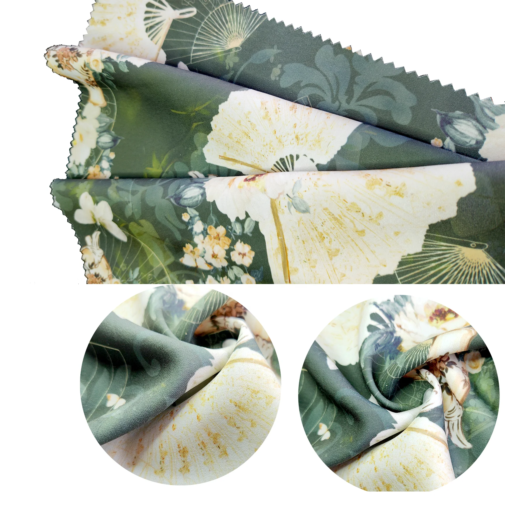 High Quality 100% Polyester Satin Printed Fabric Breathable Material