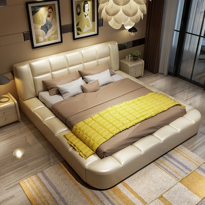 Furniture hotel sets royal classic bed leather castle bed kids 2020 modern home solid wood coolbang modern bedroom furniture