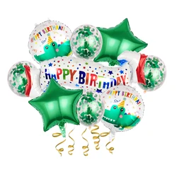 9PCS Happy Birthday Balloons Set Foil Balloon Banner Baby Party Decoration Backdrop happy birthday party supplies decorations