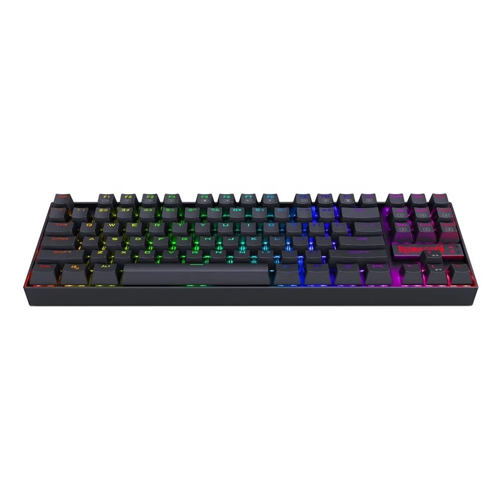Red ragon K552 RGB Backlighting Mechanical Gaming Keyboard 87 Keys Blue Switches Backlit Keyboard For Gamer