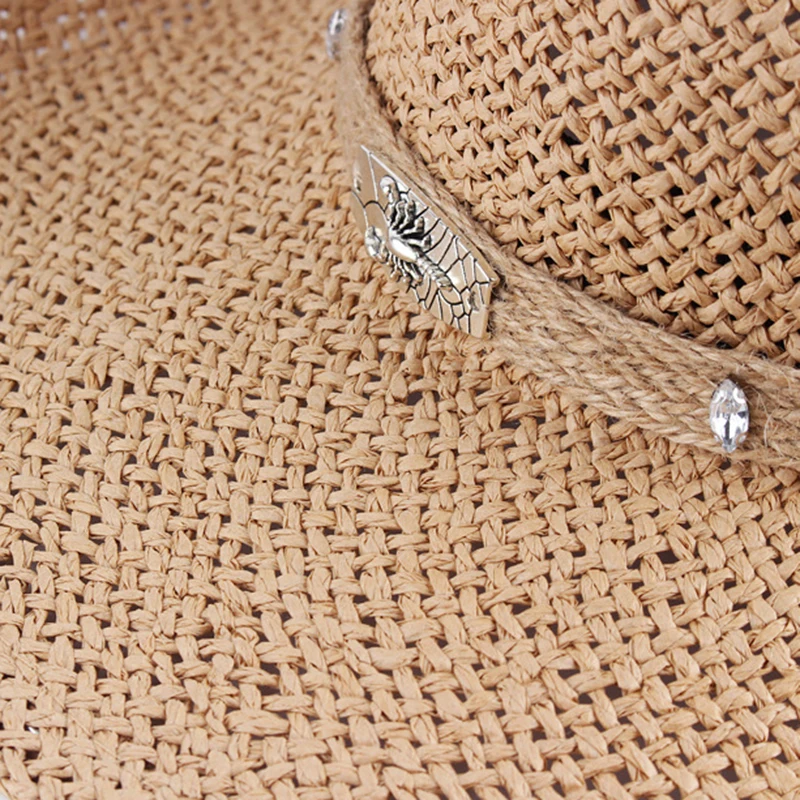 wholesale straw hats summer women straw cowboy hat bulk straw cowboy hats For Adults