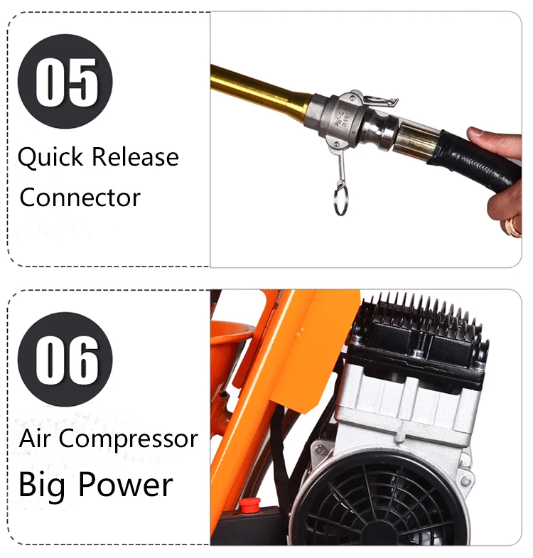 High Pressure Gun Head Gypsum Mortar Pumping Paint Spraying Machine Waterproof Coating Multi-functional Spraying Daqi Tools 220V