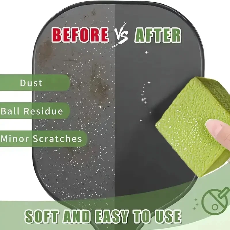 1pc Paddle Eraser Carbon Fiber Pickleball Racket Cleaning - Used To Remove Ball Residue Debris And Slight Abrasions